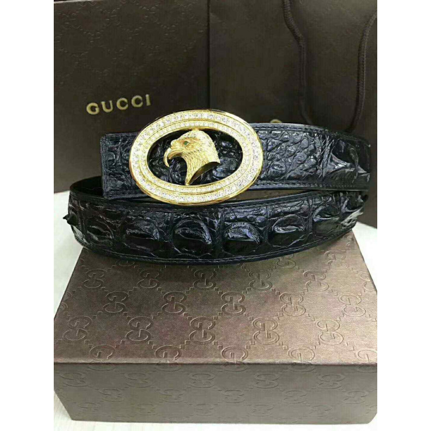 Ladies crocodile leather belt